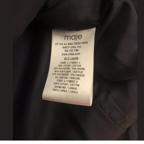 Maje Tweed Embellished Jacket Sz FR 36 - Picture 15 of 16